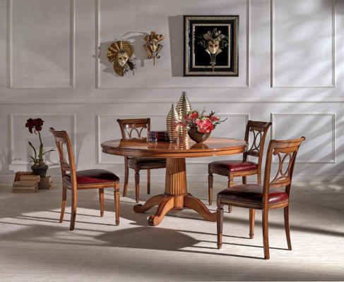 Garnituur 4x stoelen Art Deco gestoffeerd design Nieuw houten eetkamerstoelenset zitplaats