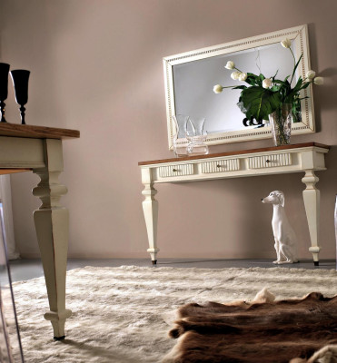 Ontwerp Consoletafel Kaptafel Make-uptafel Cosmetische tafel Spiegel Commode Kaptafels 2-delig.