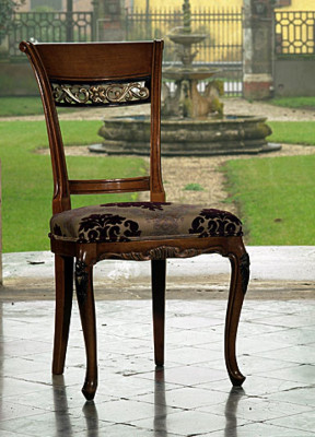 Echt houten stoelen Eetkamer Designstoel met gesneden patronen Fauteuil Meubels