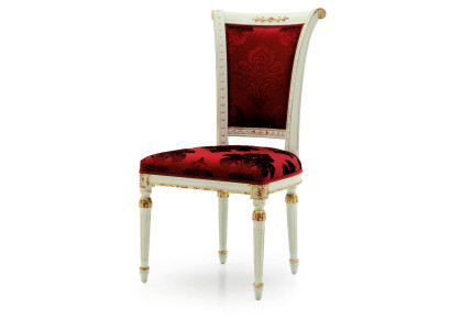Luxe stoel Rode fauteuil Eetkamer Designer houten meubels Witte stoel zonder armleuning