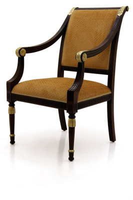 Stoel Ontwerp Woonkamer Eetkamer Houten Stoelen Bekleding Armleuning Vaccari Giovanni