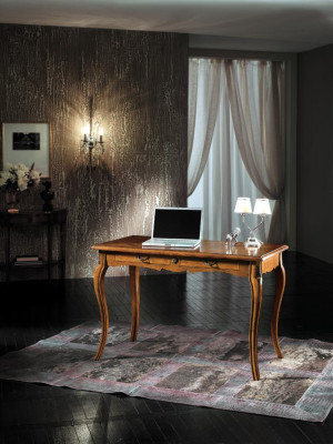 Computertafel Secretaris Bureau Schrijftafel Massief hout Kantoor Tafel Italiaanse Tafels Nieuw
