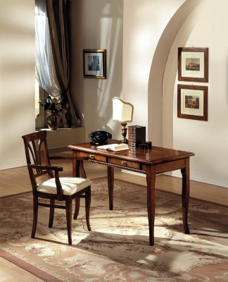 Schrijftafel Secretaris Italiaanse Meubels Tafel Stoel Set Kantoor 2-delig Inrichting