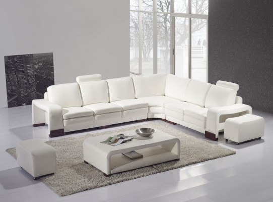 Complete bankstel Moderne set Hoekbank + Voetenbank + Salontafel