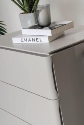 Commode woonkamerset commode met spiegel hout Stijl Modern wit