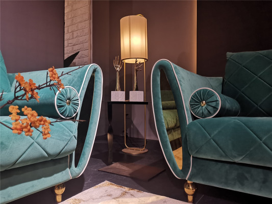 Sofa set met 3+2+1 zitplaatsen, designbank, gestoffeerde banken, moderne bankenset.