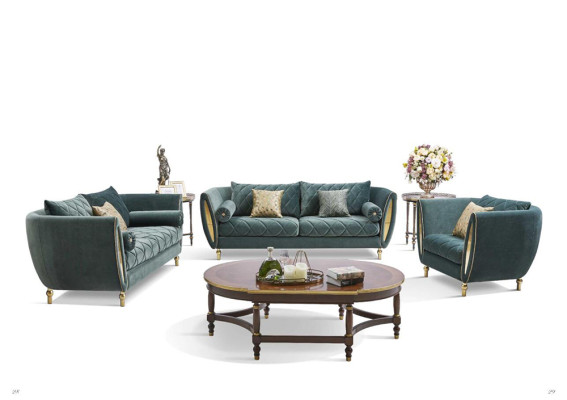 Sofa set met 3+2+1 zitplaatsen, designbank, gestoffeerde banken, moderne bankenset.