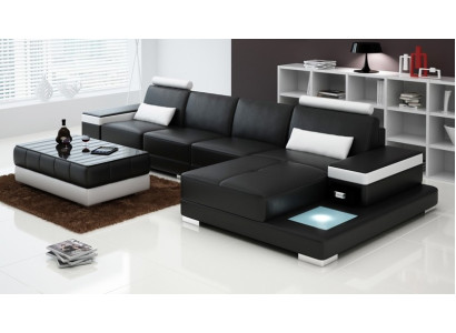 Bank hoekbank meubilair leer woongebied set ontwerp modern bankstel