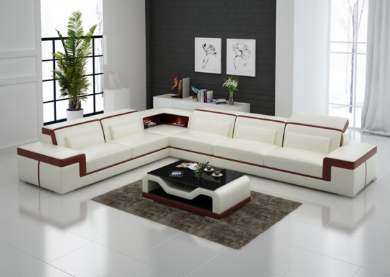 Designer bank bank hoekbank bekleding set woonlandschap L-vorm