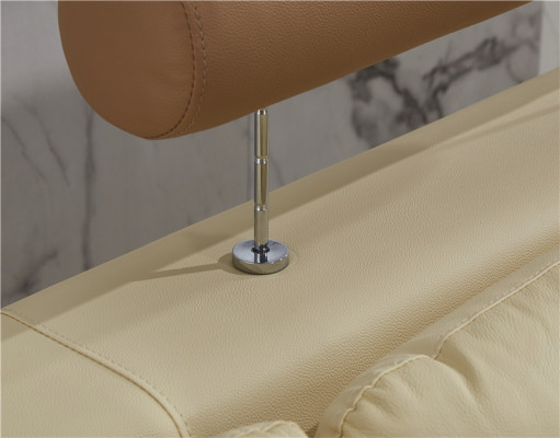 Leren bank L-vorm Bank Woonlandschap Hoekbank Set Ontwerp Moderne Bank Beige