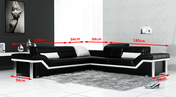 Leren hoekbank L-vorm bank woonlandschap hoekbank set ontwerp decor modern  Leren hoekbank L-vorm bank woonlandschap hoekbank set ontwerp decor modern.