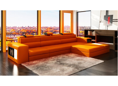 Ontwerpersbank bankstelsel hoekbank met voetenbank woonlandschap bekleding