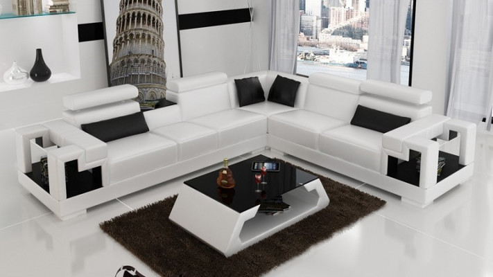 Hoekbank Bank Bank Bekleding Woonlandschap Leren Hoekbankstel L Vorm Nieuw