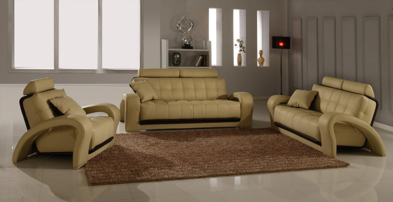 Ledersofa Bank Bankstel Nieuw 3+2-zits bankstel Design Moderne Bank