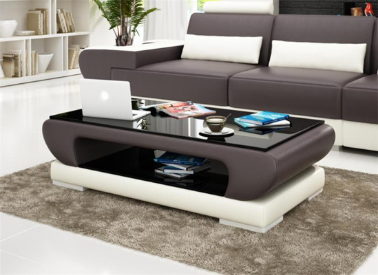 Ontwerp glazen tafel leren bank tafels glas bank woonkamertafels.