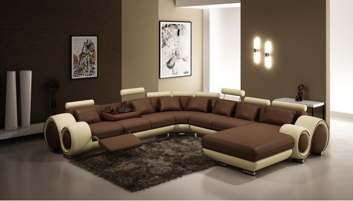 Bankstellen U-vorm Bank Bankbekleding Woonlandschap Ontwerp Hoekbank