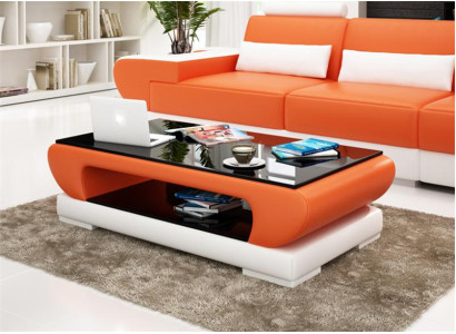 Ontwerp glazen tafel leren bank tafels glas bank woonkamertafels.