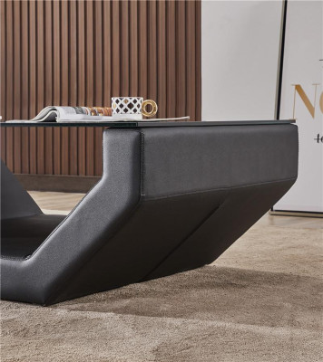 Edele luxe salontafels glas design salontafel bank bijzettafel leren tafels