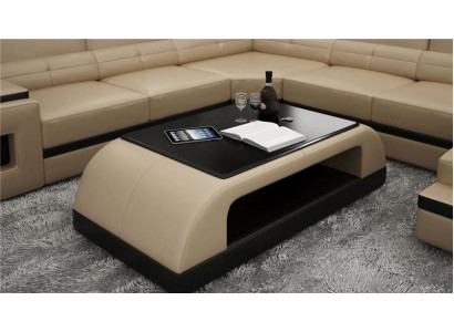 Leren salontafel Moderne tafel Moderne glazen tafel Ontwerptafels Glas