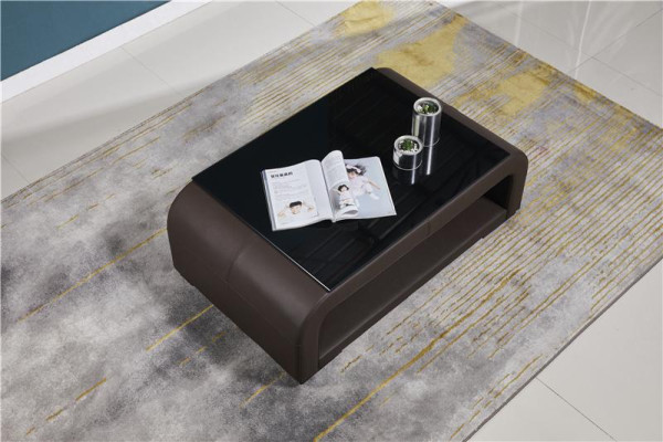 Ledertafel salontafel glazen tafel bank bijzettafel tafels salontafels