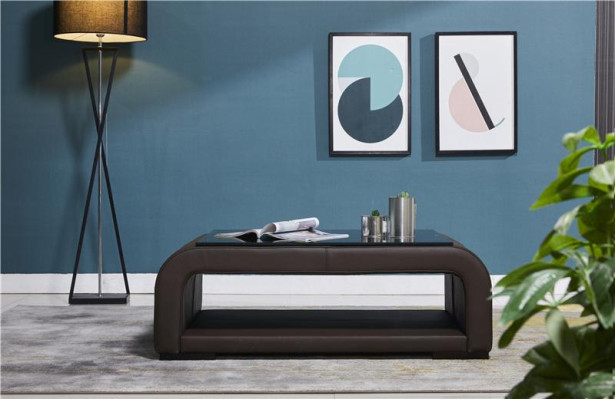 Ledertafel salontafel glazen tafel bank bijzettafel tafels salontafels