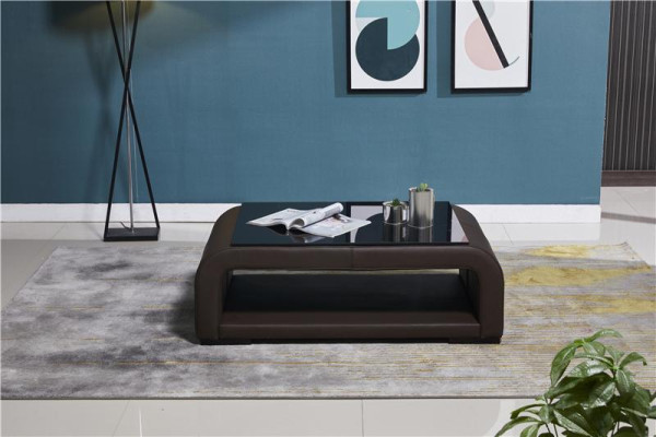 Ledertafel salontafel glazen tafel bank bijzettafel tafels salontafels