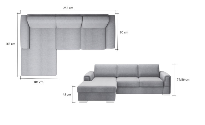 Woonlandschap hoekbank L-vorm Bank Design Bankstel Stof Decoratie Modern
