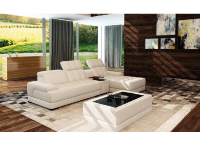 Leren hoekbank bank bank bankstel hoeksofa L-vormige XXL-grote banken.