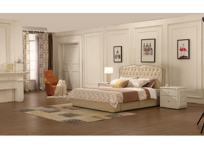 Modern design hotel bedden Bed XXL luxe dubbelleer Chesterfield