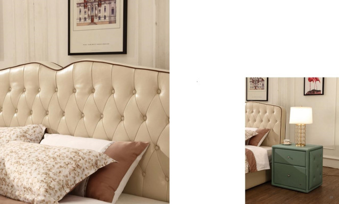 Modern design hotel bedden Bed XXL luxe dubbelleer Chesterfield