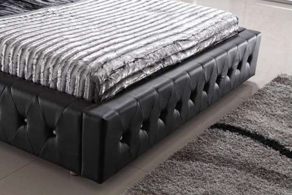 Modern hotelontwerp bed XXL bedden luxe dubbel lederen Chesterfield.