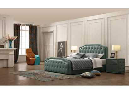 Modern ontwerp design hotelbed XXL bedden Luxe dubbel lederen Chesterfield 180x200cm