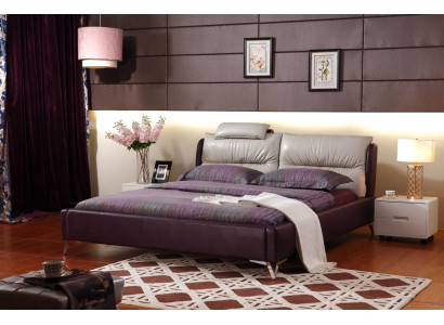 Modern luxe design bed XXL beds stijl decor hotel dubbel leer 140 160