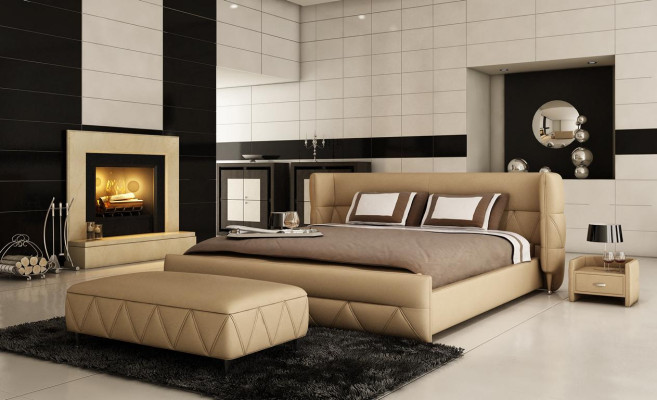 Modern design bed Hotel XXL bed luxury style double leather 140 160 180x200cm  Modern ontwerp bed Hotel XXL bed luxe stijl dubbel leer 140 160 180x200cm
