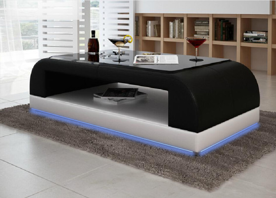Sofatafel Glas Ontwerp Koffietafel Woonkamer Lederen Bank Bijzettafel Sofa