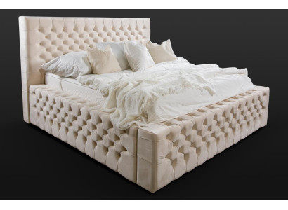 Luxe bed Chesterfield fluweel bedtextiel dubbel hotelmeubilair 140x200