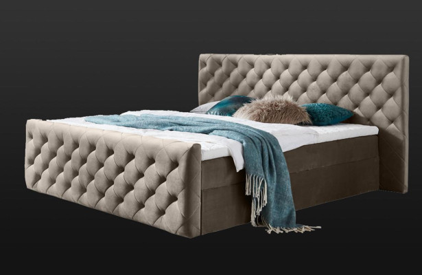 Chesterfield fluwelen bed tweepersoonsbed 160x200 ontwerpbedden hotelinrichting