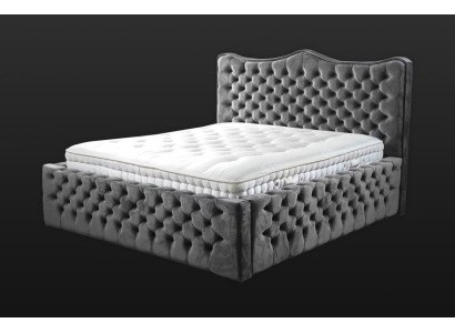 Chesterfield bed fluwelen bed tweepersoonsbed 160x200 design hotel inrichting
