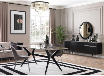 Luxe eetkamer eettafel Loft Design tafel meubels inrichting