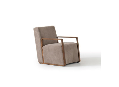 Fauteuil 1-zits bank van textielstof, bankstel met bekleding, designmeubels nieuw grijs.
