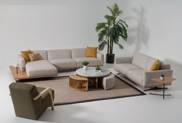 Ontwerpstoel Eenpersoons woonkamer Comfortabel gestoffeerd meubilair groen