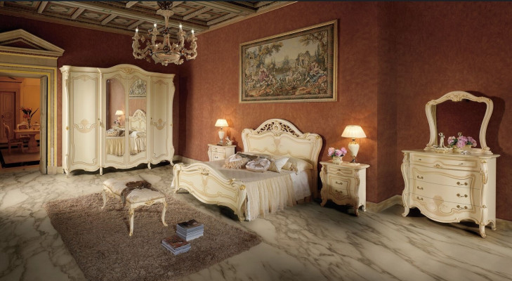 Slaapkamer Design Luxe Set Bedden Sets Bed Nachtkastje Kledingkast 7-delig.