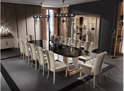 Volledige eetkamertafel dressoir 10x stoelen set ensemble groep 11-delig nieuw