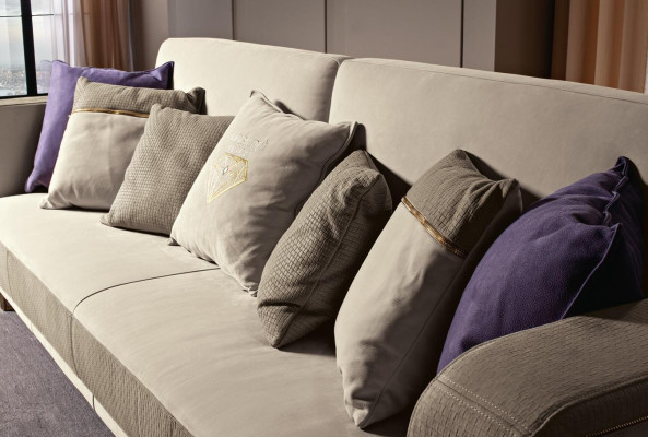 Sofaset 3-zits Set Design Bank Bekleding Banken Leder Italiaanse meubels