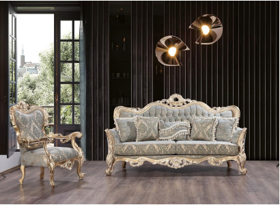 Sofaset Klassieke Luxe Bankstellen Fauteuils Woonkamerset 3+1 Zitplaatsen Chesterfield