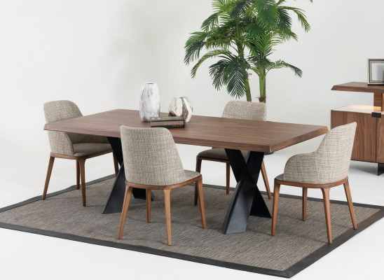 Eetkamerset Tafel 4x Stoelen Dressoir Spiegel Eetgroep Design