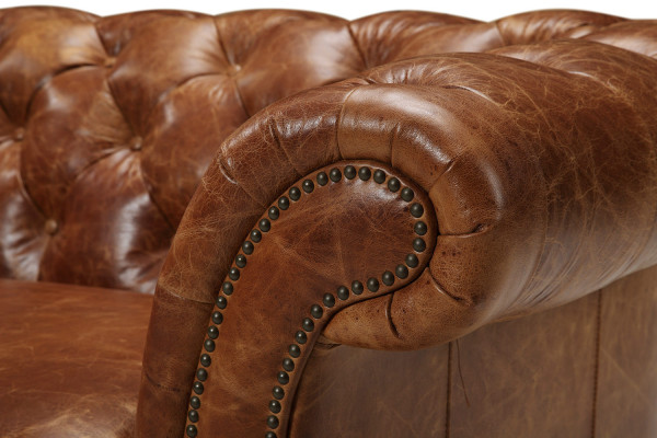 Chesterfield 100% Echt Leer Leren bank Bank Bank Bekleding Klassieke Banken