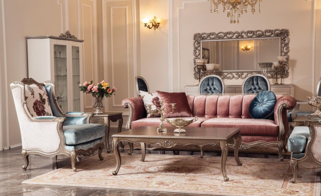 Fauteuil éénzitter luxe 1-zits gestoffeerde zitting textiel zitting stof klassiek.