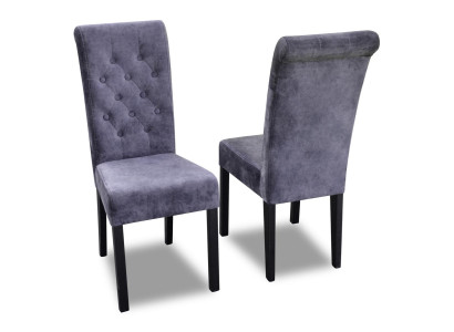 Blauwe Chesterfield x8 stoelenset Ontwerper armstoelen Moderne zitmeubels