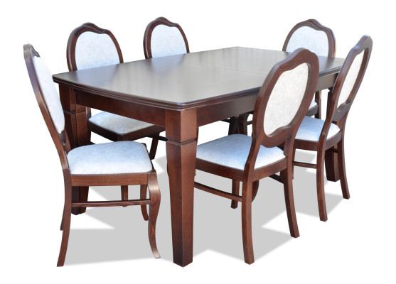 Klassieke luxe eetkamermeubels eetkamerset armstoel tafel groep 7-delig set